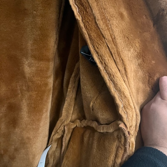 Rachel Zoe Brown Suede fur Coat Size M - Picture 2 of 16